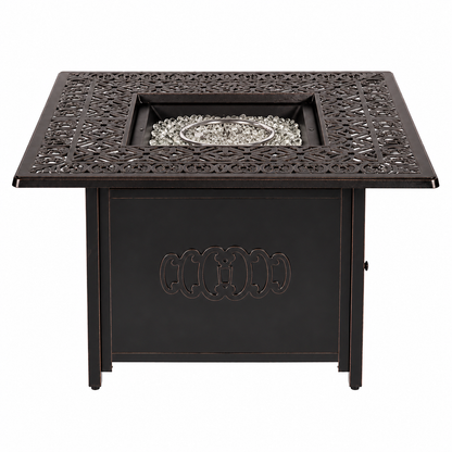42 In. Square Propane Fire Pit Table, 57,000 BTU Aluminum Fire Table